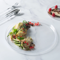 Round Clear Walled Plastic Appetizer Plates | 10 Pack