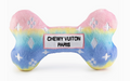 Pink Ombre Chewy Vuiton Bone Squeaker Dog To