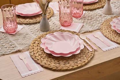 Simply Eco Compostable Bamboo Dinner Plate Blush/8pkg