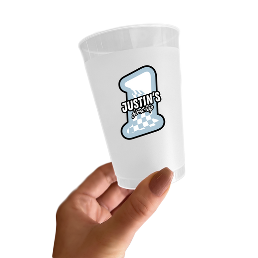 Full Throttle Birthday Sticker Cups