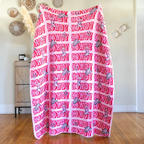 Throw Blanket - Western Cowgirl - "Howdy" - Pink
