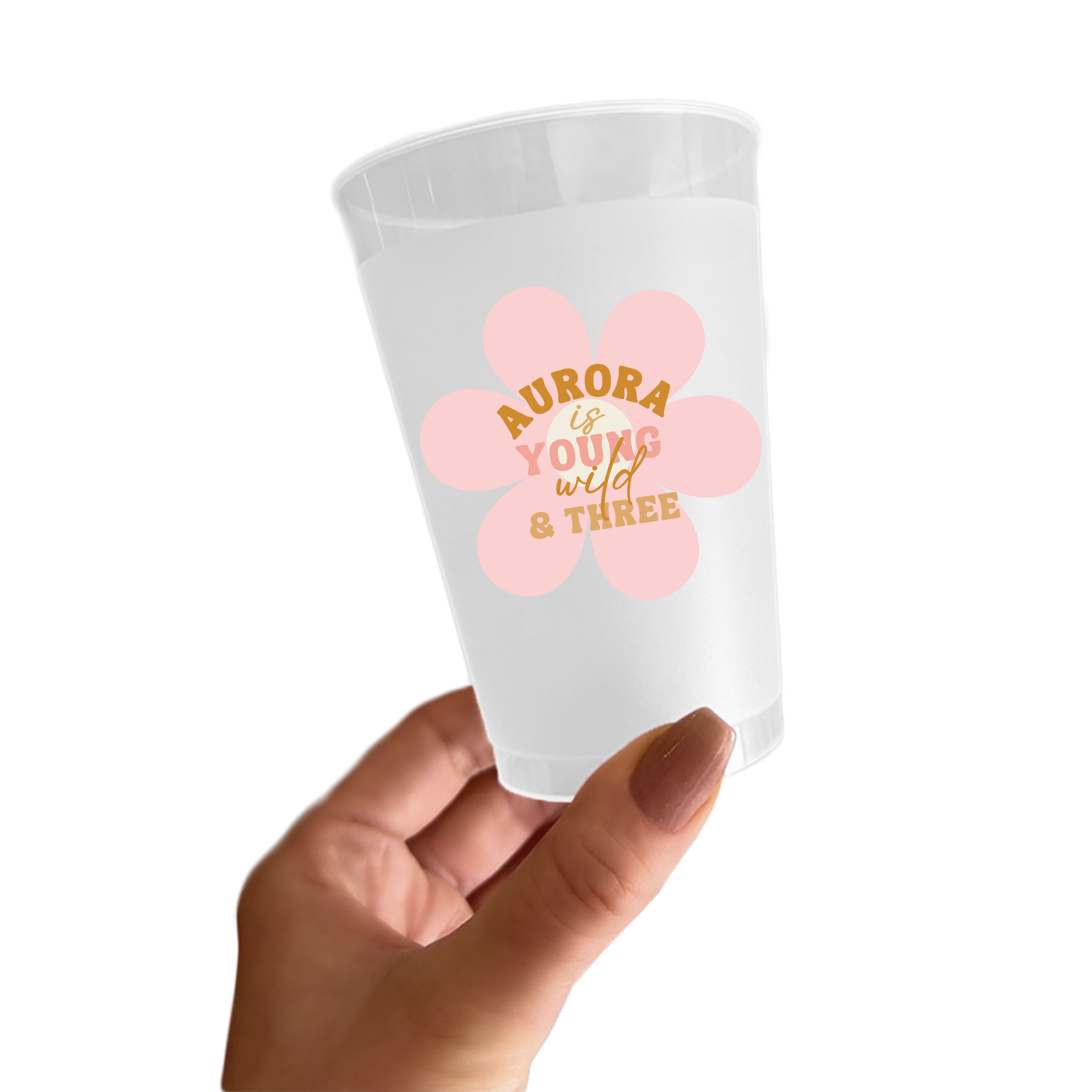 Young Wild & Three Birthday Sticker Cups