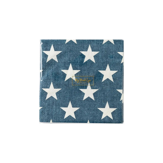 Navy Star Cocktail Napkins