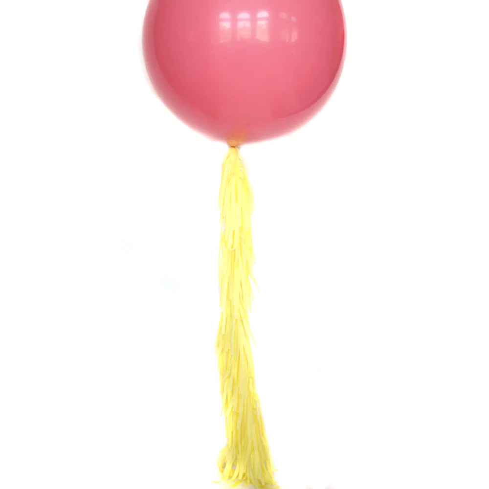 Yellow Frilly Balloon Tassel