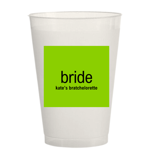 Bratchelorette Sticker Cups