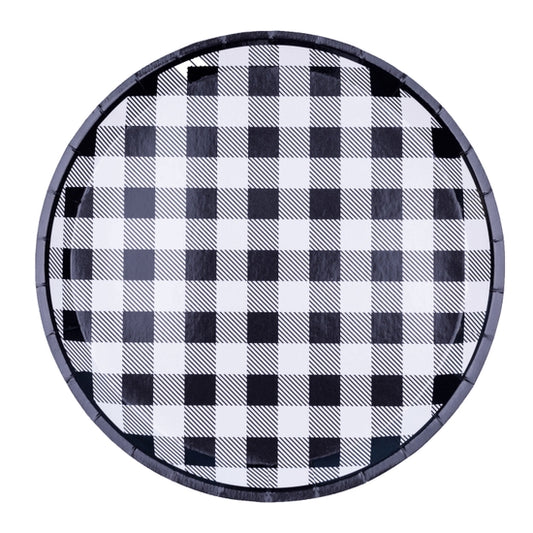 Hey Bae-Bee, Gingham Dinner Plates - 8 Pk