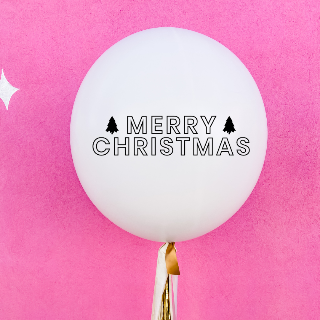 Merry Christmas Tree Jumbo Vinyl Balloon
