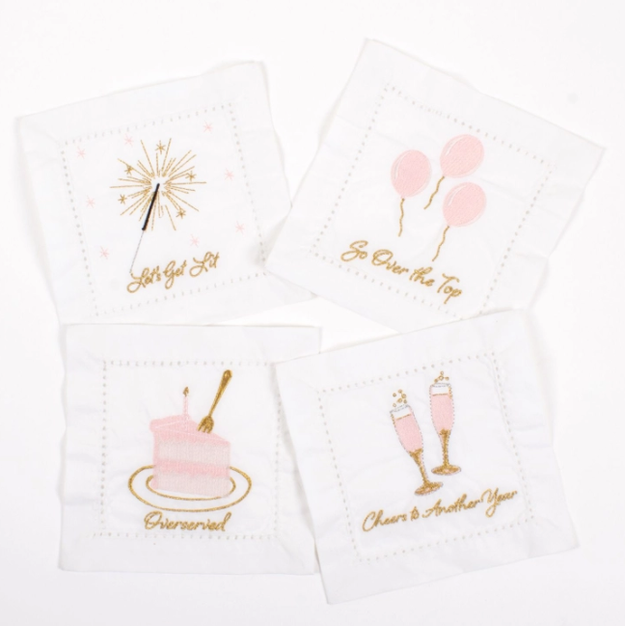 Birthday Girl Cloth Cocktail Napkin Set of 4