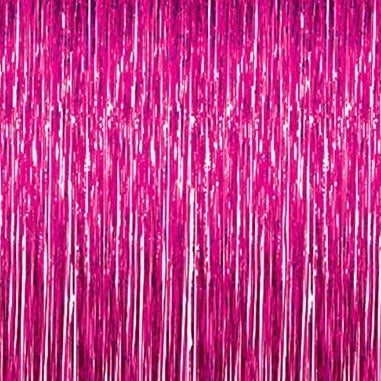 Hot Pink Fringe Curtain