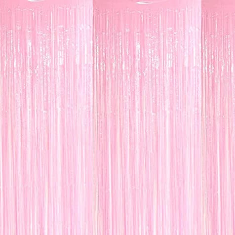 Pink Curtain Sticker Candy Pink Fringe Curtain – Lushra