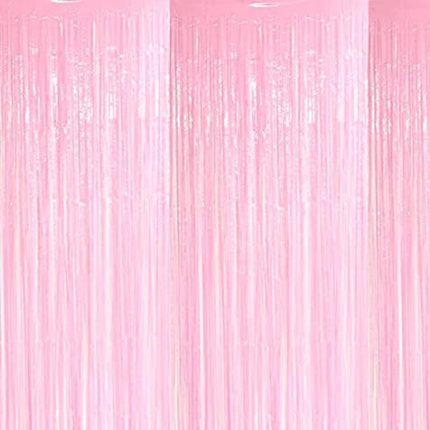 Candy Pink Fringe Curtain
