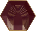 Bordeaux Maroon Arch Large Paper Plates
