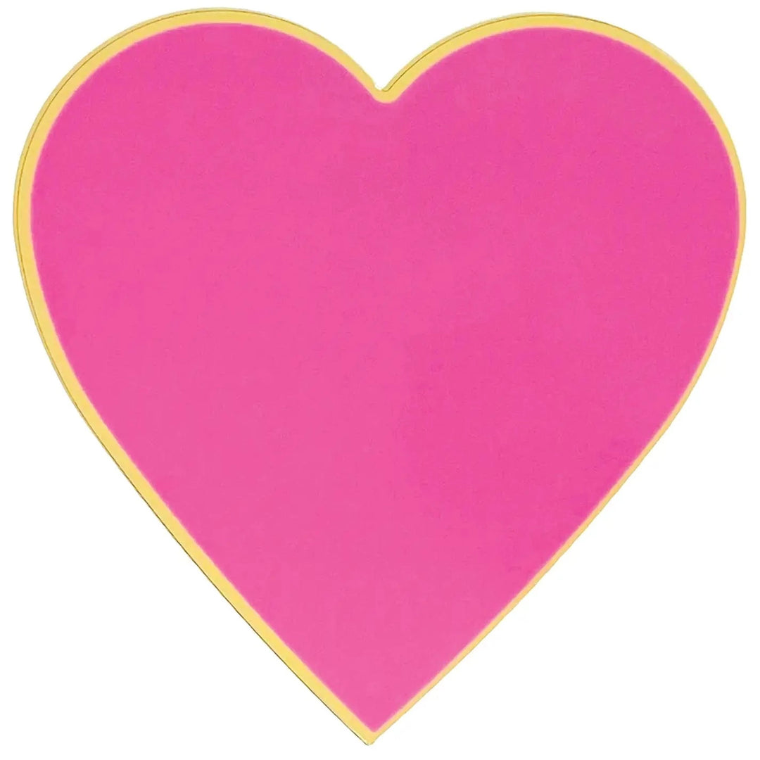 Pink Heart Paper Plate