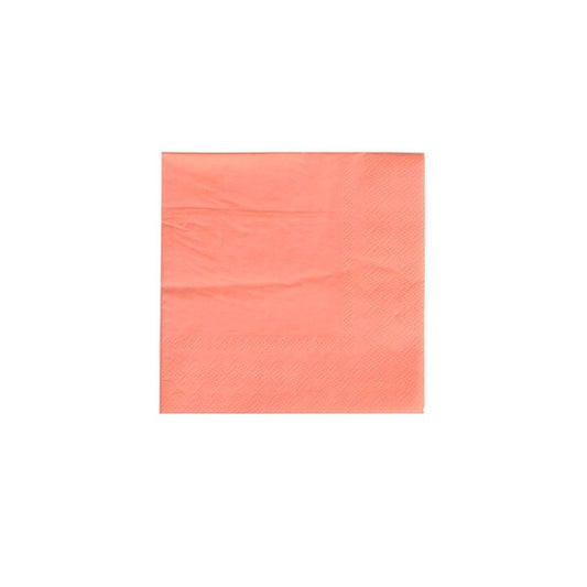 Neon Coral Cocktail Napkins