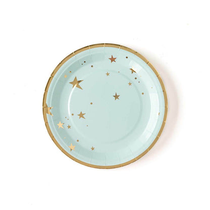 Baby Blue Star Paper Plates