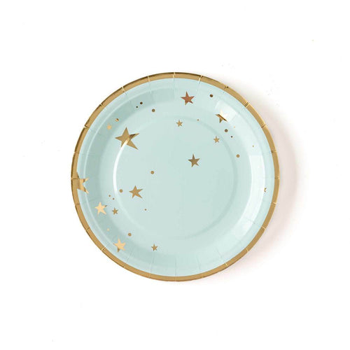 Baby Blue Star Paper Plates