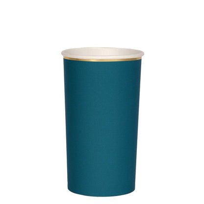 Dark Teal Highball Cups