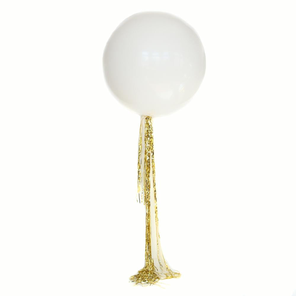 7.5′ Gold & Silver – Balloon Tassels – Balloon Tails – Balloon