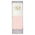 Pale Pink Glitter Dipped Candles