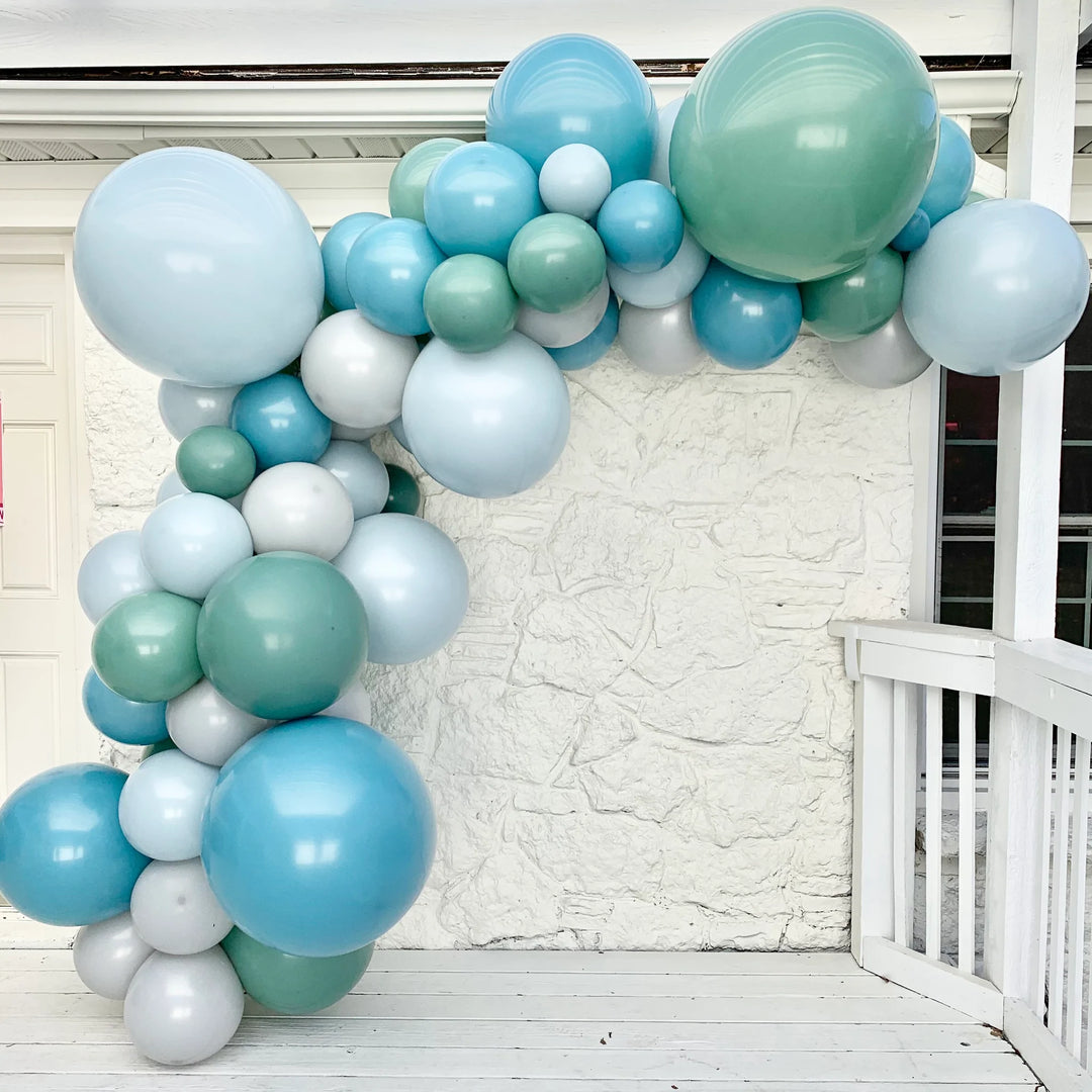 Muted Sea Inflated Balloon Garland