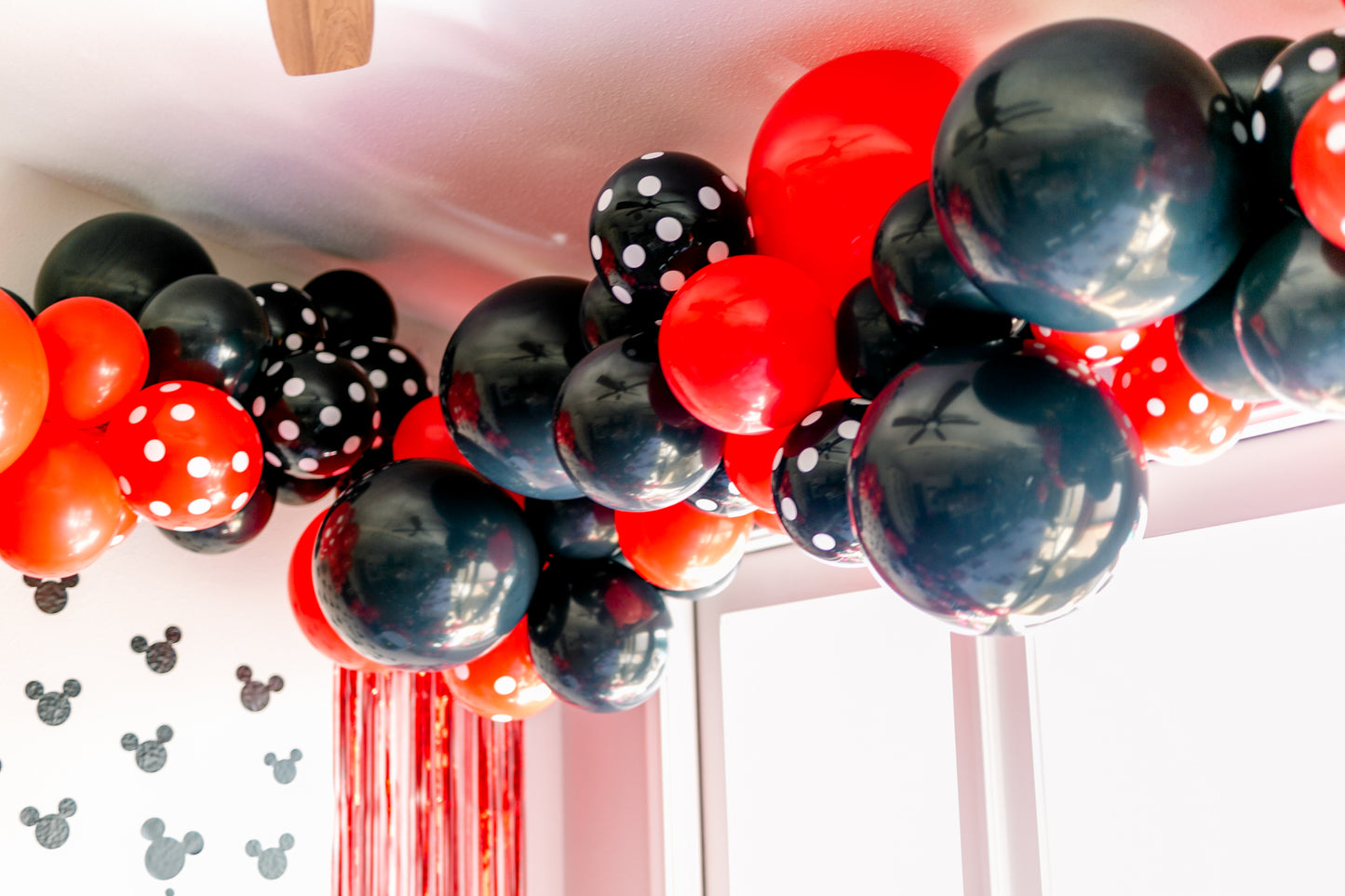 Red & Black Polka Dot DIY Balloon Garland Kit