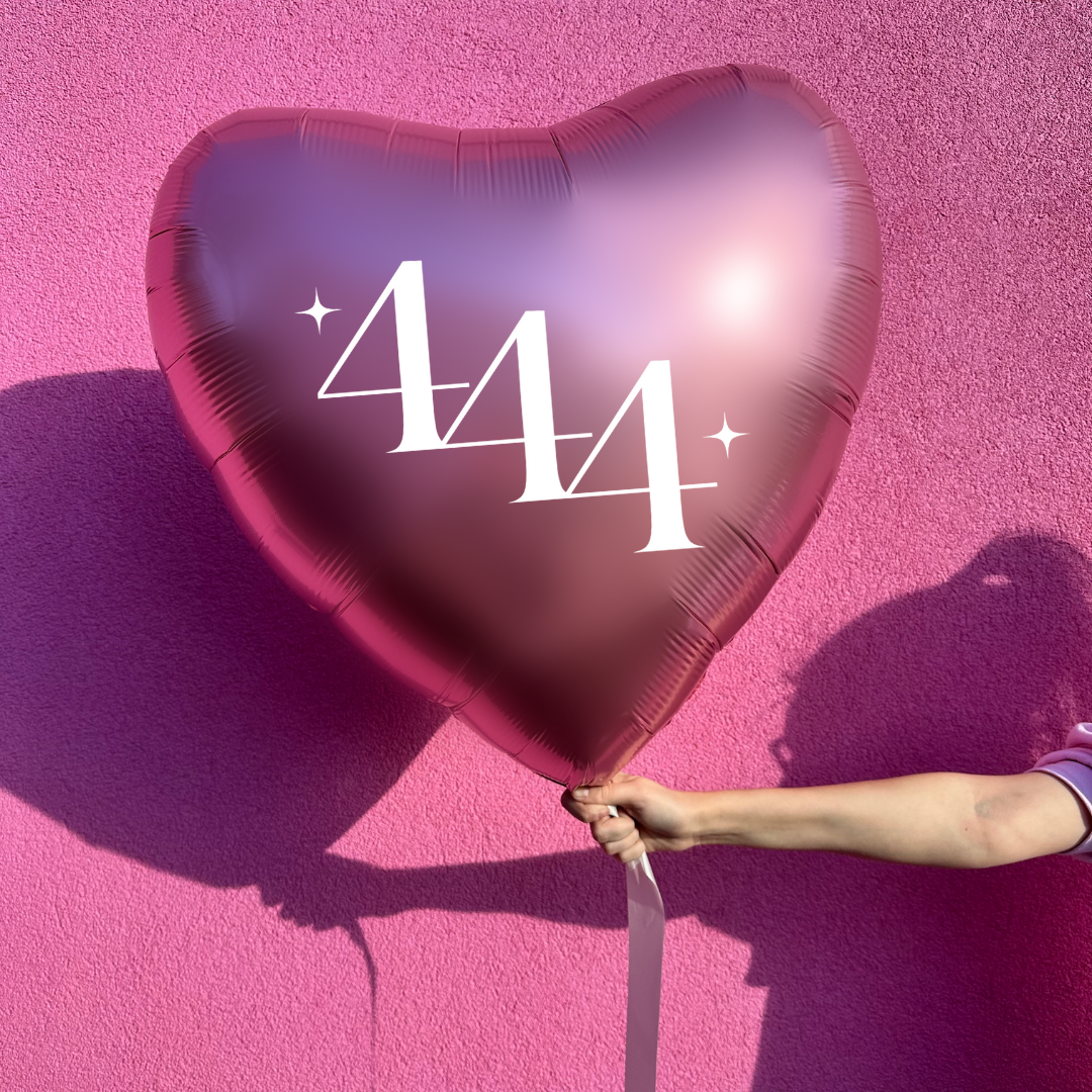 444 Angel Numbers Jumbo Heart