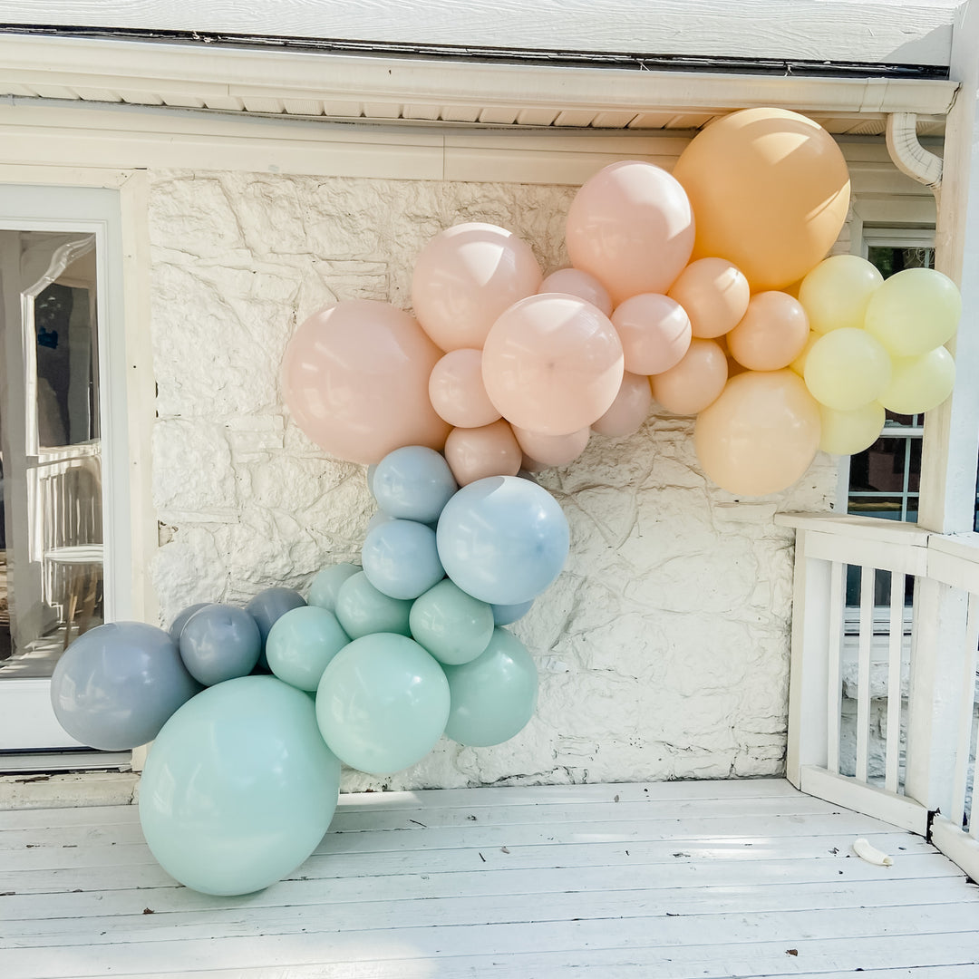 Pastel Rainbow Inflated Balloon Garland – Lushra