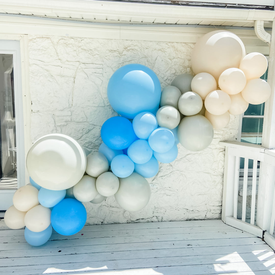 Baby Boy In Bloom Inflated Balloon Garland