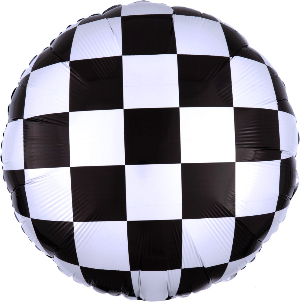 Checkered Mylar Balloons