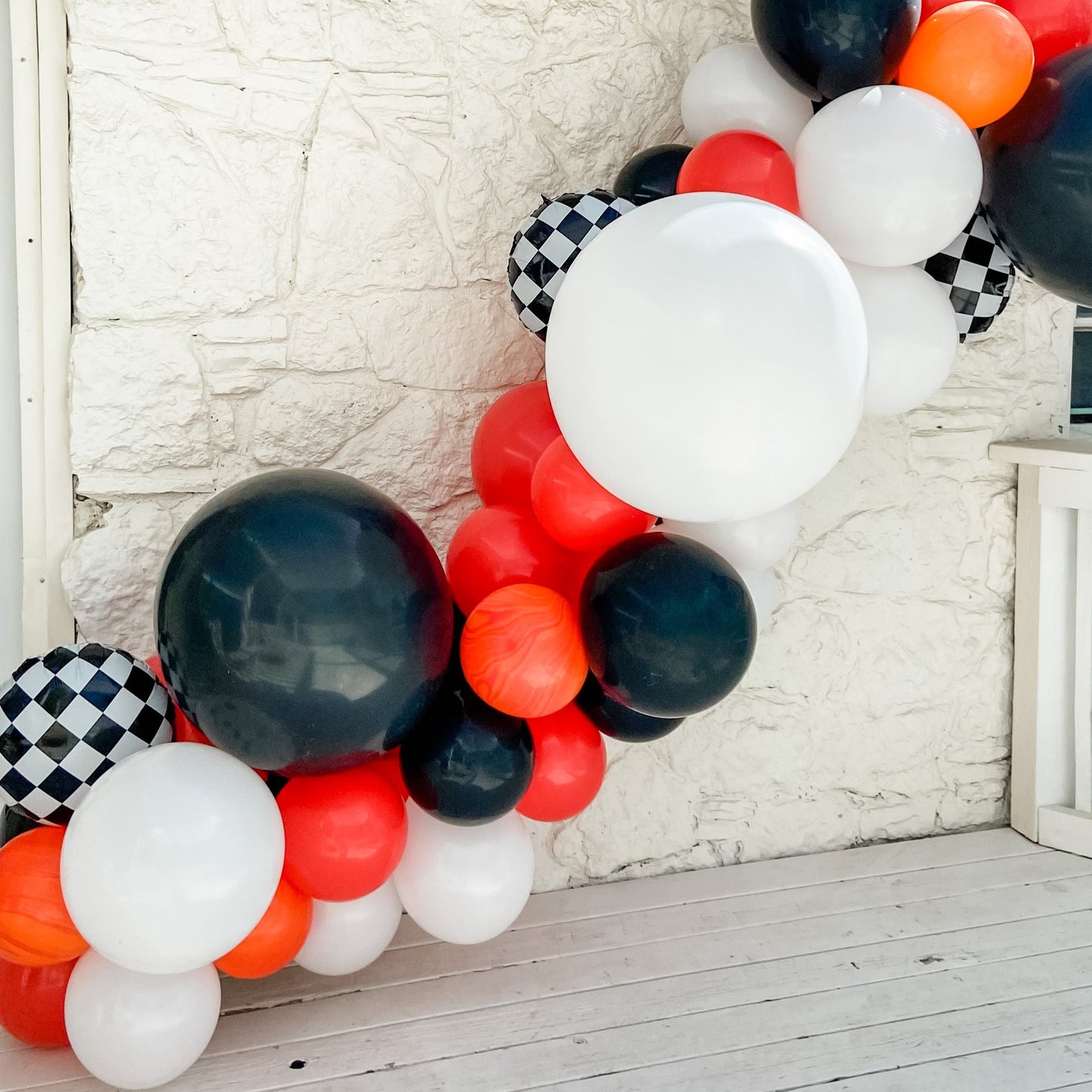 Checkered Mylar Balloons