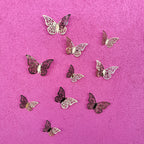 3D Gold Butterflies