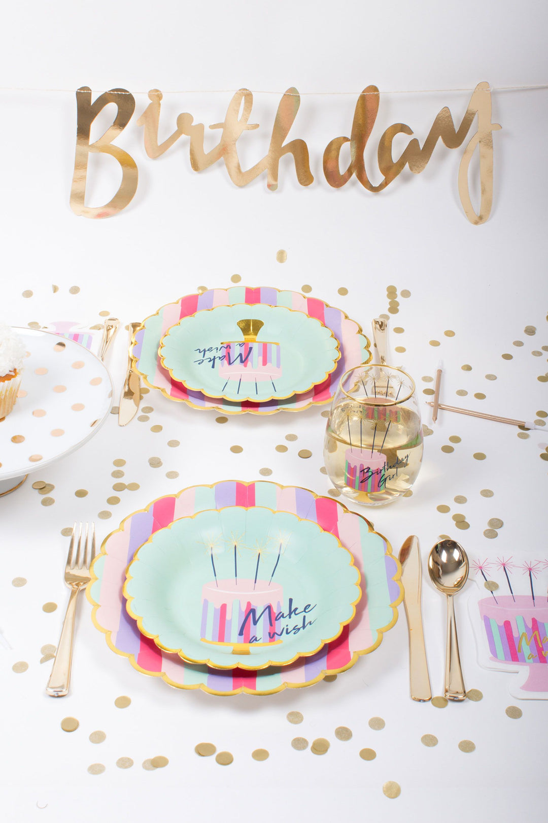 Party Striped Paper Plates