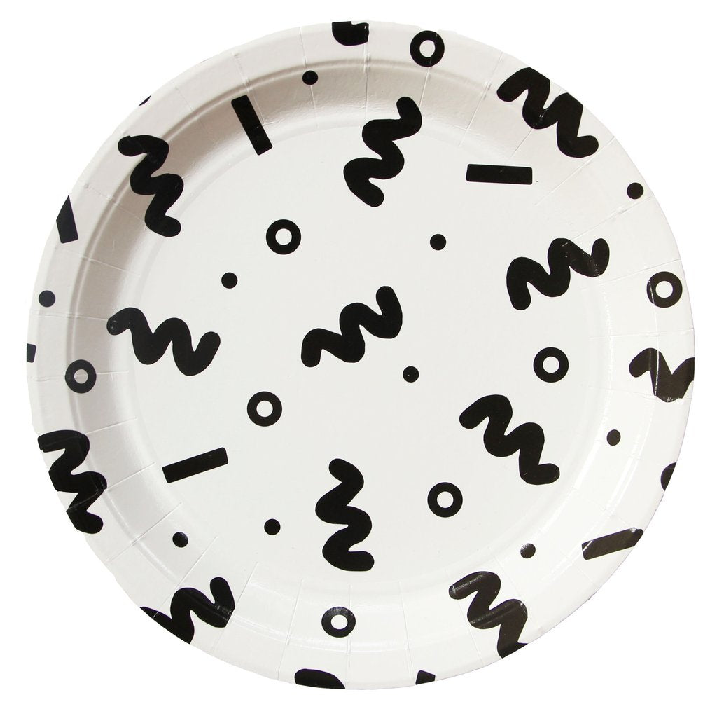 Squiggle Large Paper Plates
