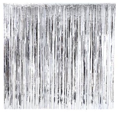 Silver Curtain Fringe Backdrop