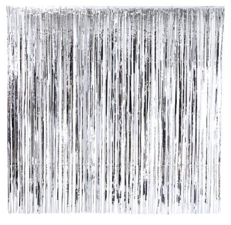 Silver Curtain Fringe Backdrop