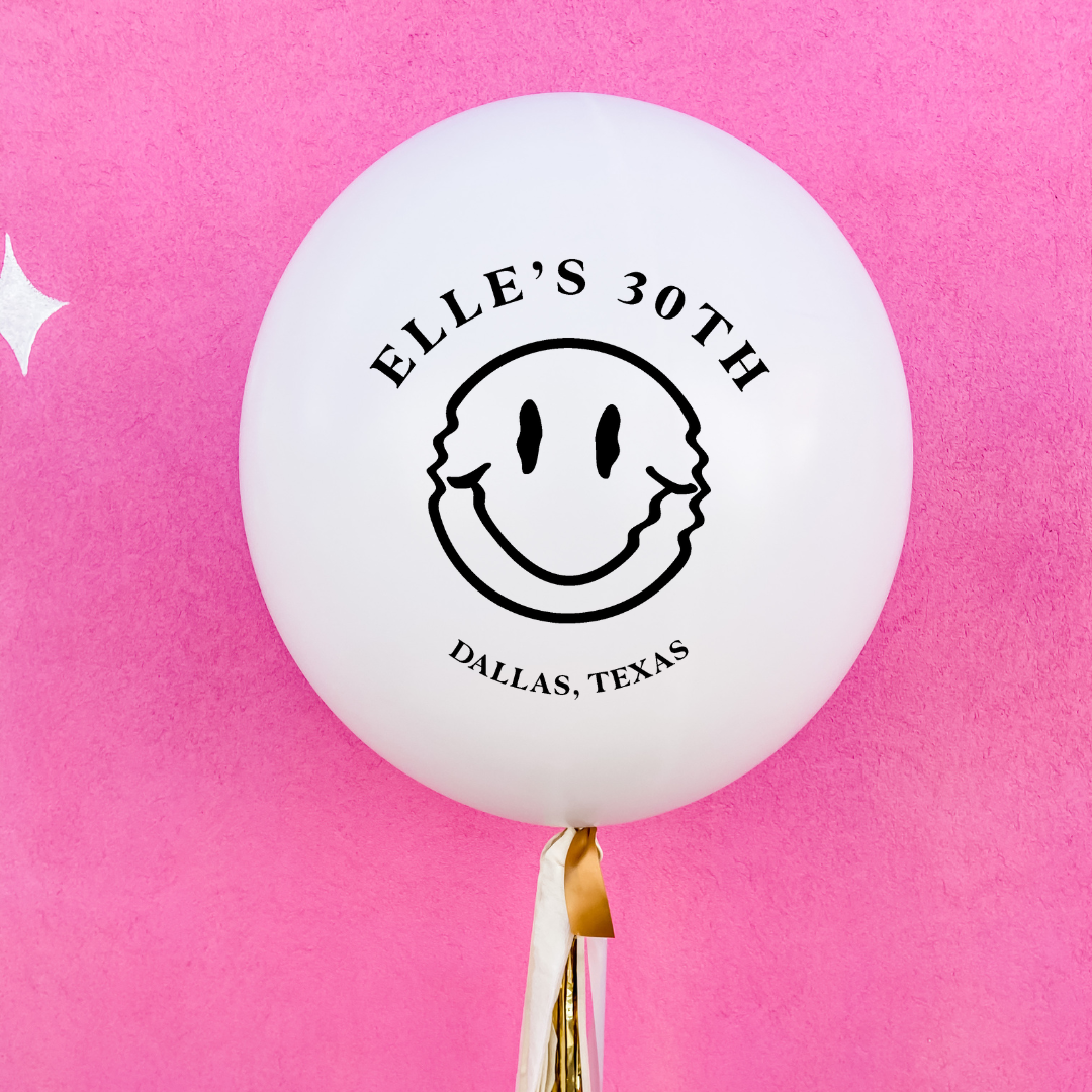 Trippy Smiley Birthday Jumbo Balloon