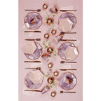 Amethyst - Pale Pink Striped Small Paper Plates