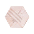 Amethyst - Pale Pink Striped Small Paper Plates