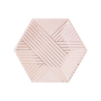 Amethyst - Pale Pink Striped Small Paper Plates