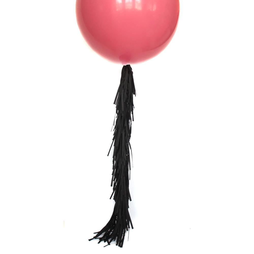 Black Frilly Balloon Tassel