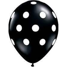 Black Polka Dot- Specialty Color - Quantity: 10 included in Balloon Garland Kit
