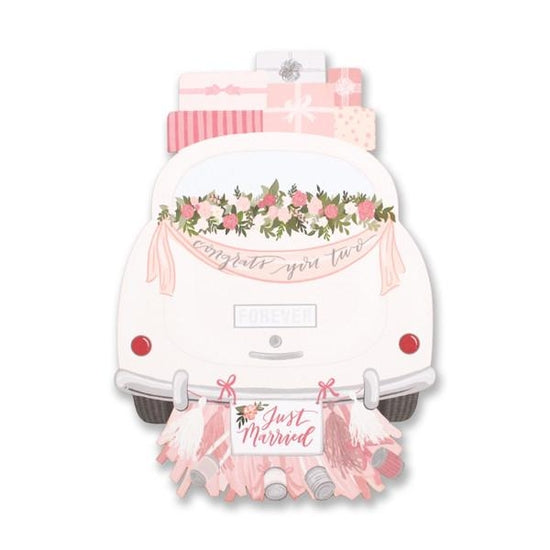 Wedding Car Die Cut Card