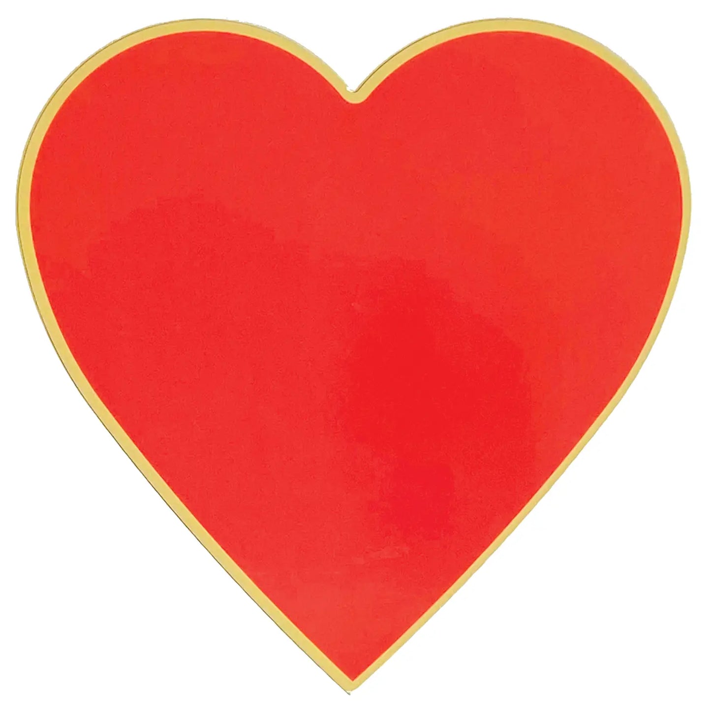 Red Heart Paper Plate