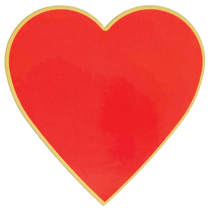 Red Heart Paper Plate