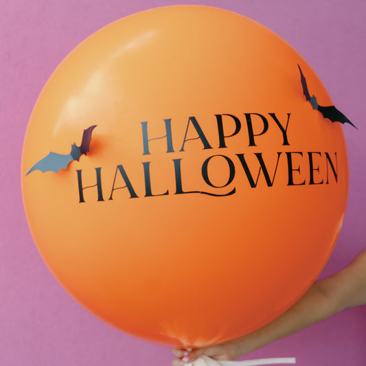 Happy Halloween Jumbo Balloon With Bats
