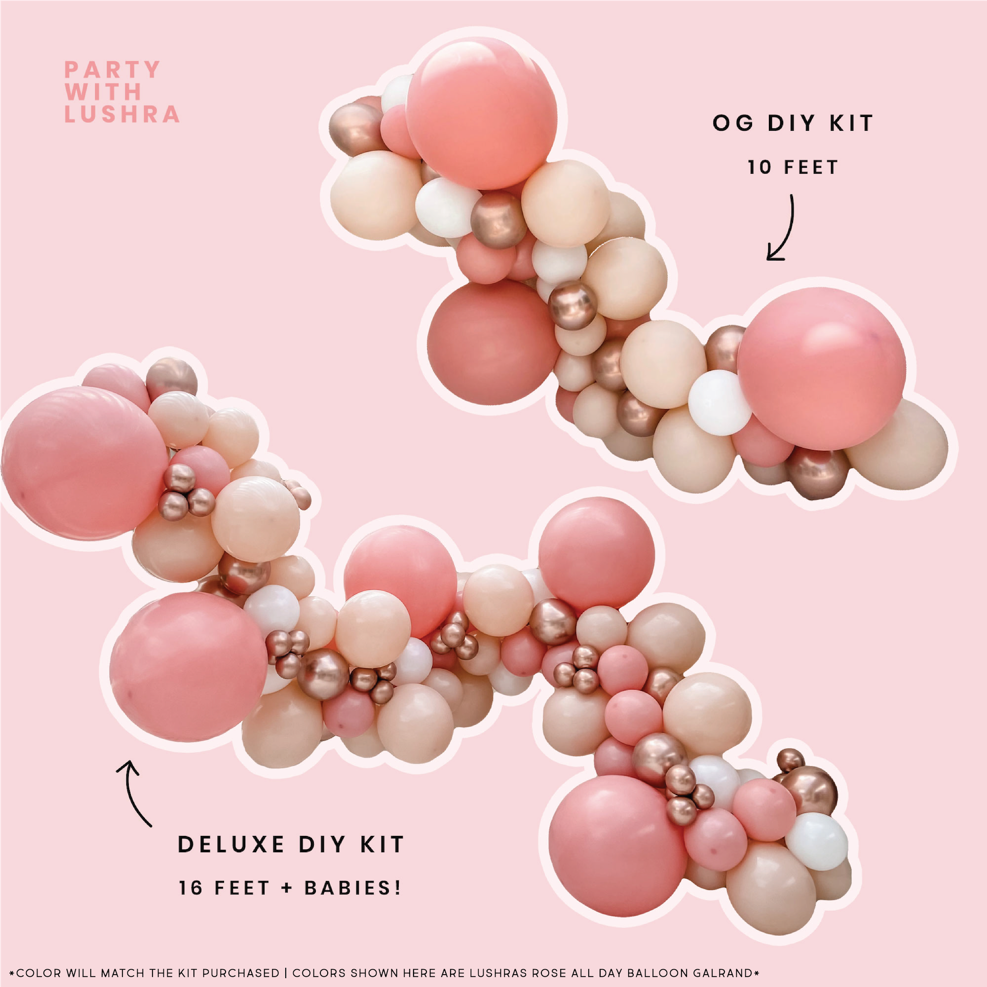 Golden Girl Balloon Garland Kit