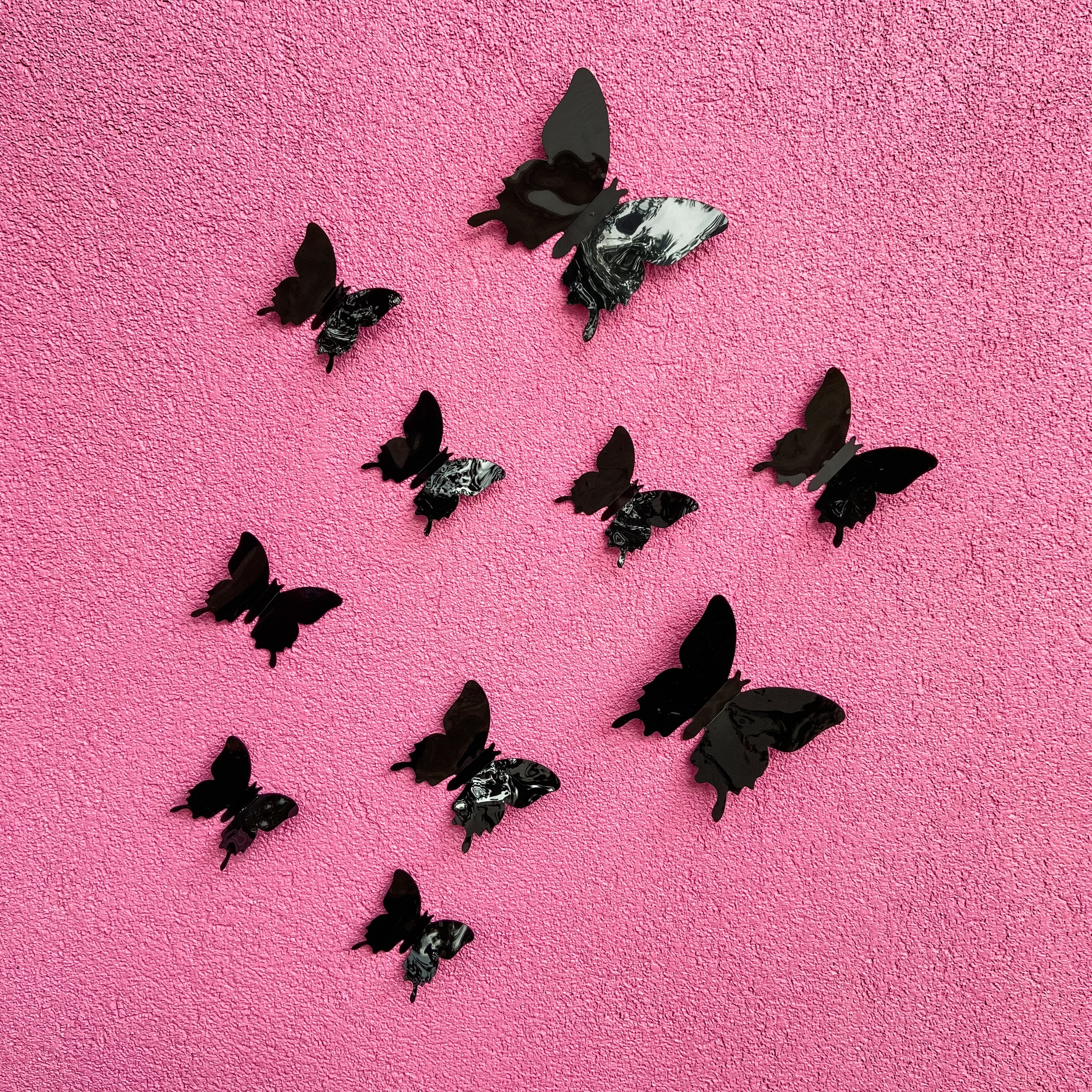 3D Black Butterflies