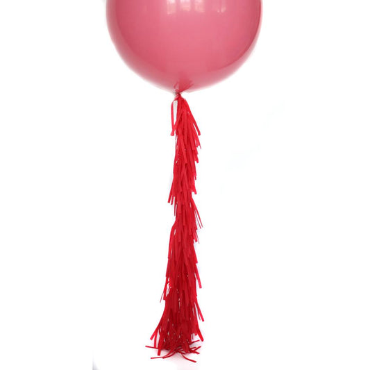 Red Frilly Balloon Tassel