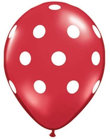 Red Polka Dot- Specialty Color - Quantity: 10 included in Balloon Garland Kit