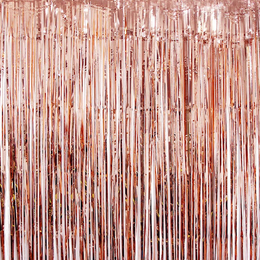 Rose Gold Fringe Curtain